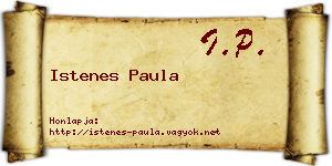 Istenes Paula névjegykártya
